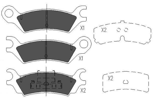 KAVO PARTS Комплект тормозных колодок, дисковый тормоз KBP-4538